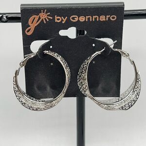 Silver Hoops G by Gennaro Earrings